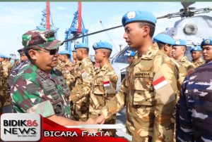 Kasal Pimpin Sambutan Kepulangan 120 Prajurit Satgas MTF XXVIII-0/UNIFIL Sebagai Pasukan PBB Wakili Indonesia di Lebanon