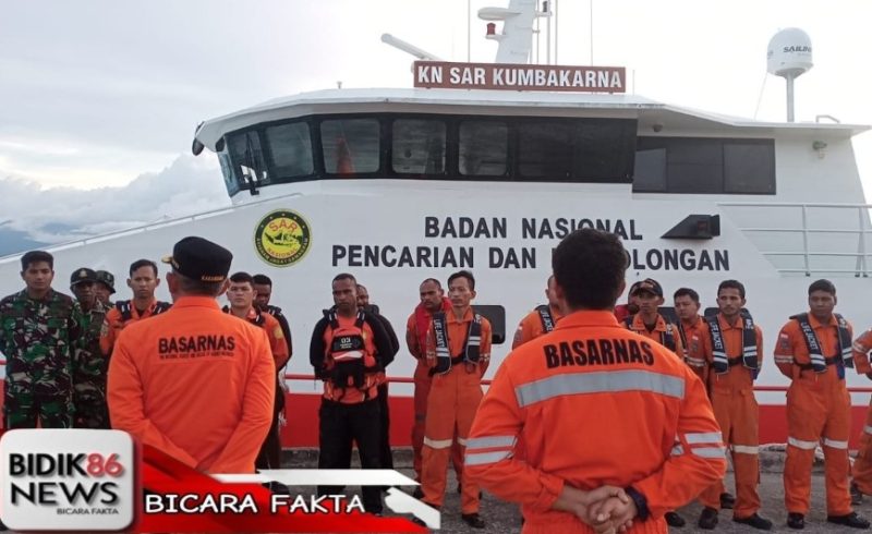 Kodam XVIII/Kasuari bersama Fasharkan TNI AL Manokwari Bantu Basarnas Manokwari dalam Pencarian Korban Hilang KM Dorolonda